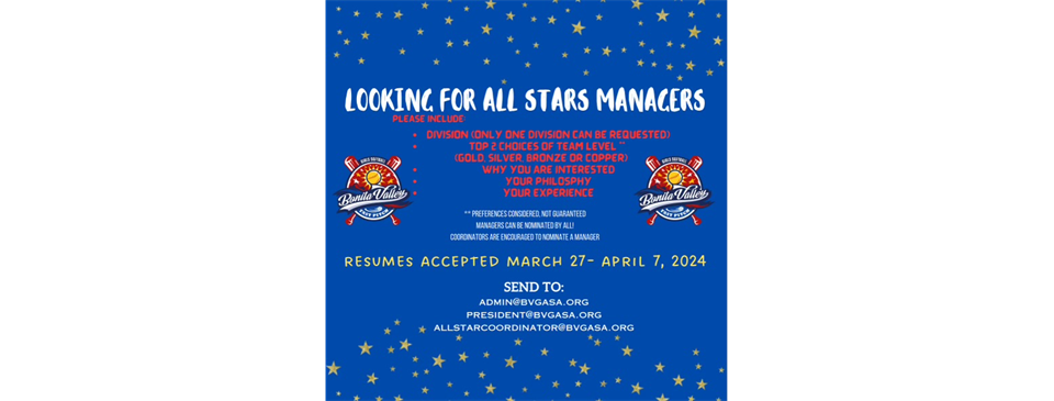 All Stars Managers wanted!
